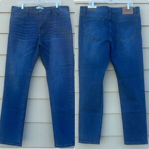 NWT! Indigo Wisdom Flex Stretch Jeans Straight Leg Mens Size 38x32 Dark Wash